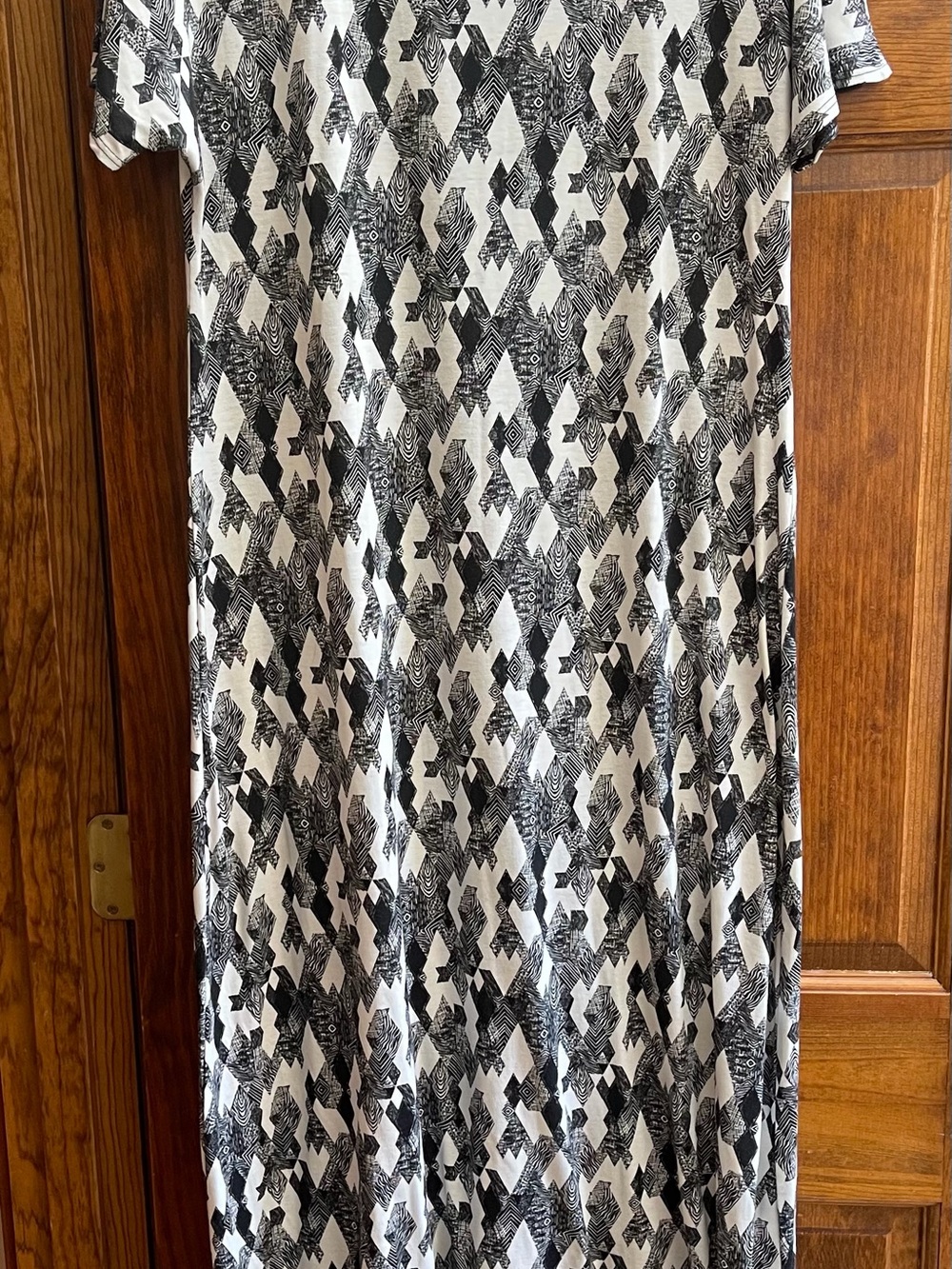 LuLaRoe Black and White Geometric Maxi Dress